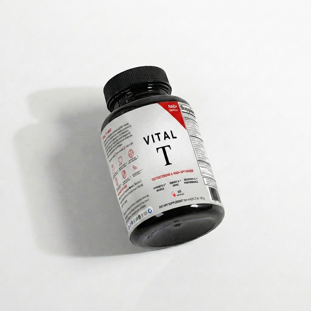VITAL T bottle tilted angle view